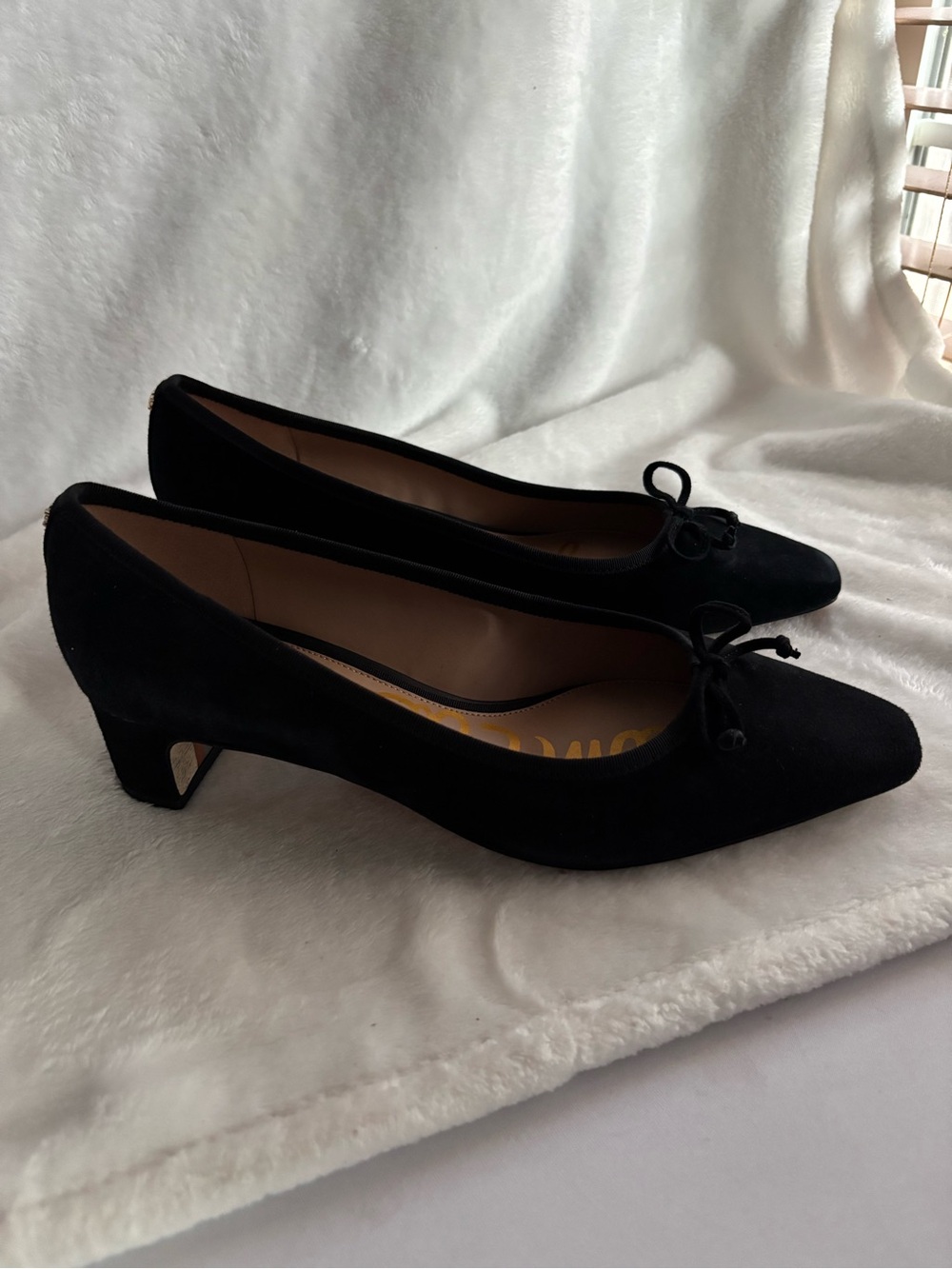 Sam Edelman Rinda Pointed Almond Toe Ballet Low Heel Pumps Black Size 10 - Picture 3 of 14